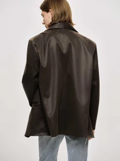Frauen Source Unknown Oberbekleidung<Jacke Aus Gewaschenem Kunstleder, American Bronze