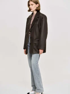 Frauen Source Unknown Oberbekleidung<Jacke Aus Gewaschenem Kunstleder, American Bronze