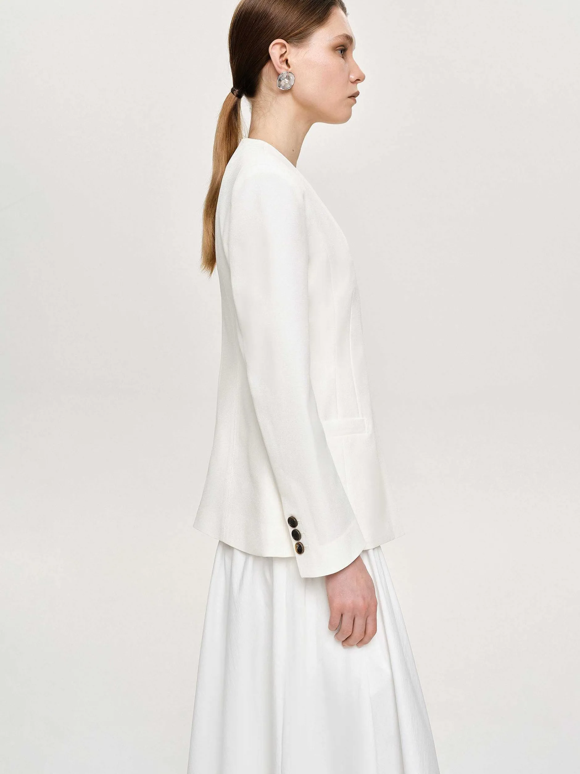 Frauen Source Unknown Zubehör<Jacke Mit Schmaler Taille, Elfenbeinfarben