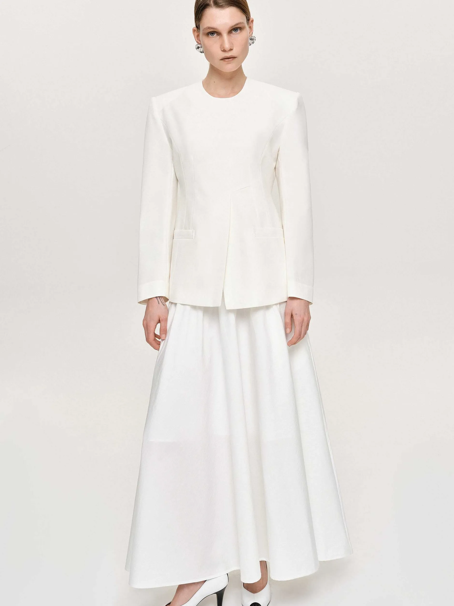 Frauen Source Unknown Zubehör<Jacke Mit Schmaler Taille, Elfenbeinfarben