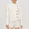 Frauen Source Unknown Zubehör<Jacke Mit Versetzten Knopfen, Creme