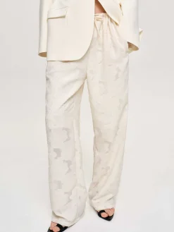 Frauen Source Unknown Kleidung<Jacquardhose Mit Kordelzug, Elfenbein