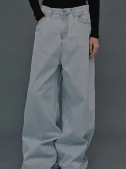 Frauen Source Unknown Denim<Jeans In Ubergrose, Hellblaue Waschung