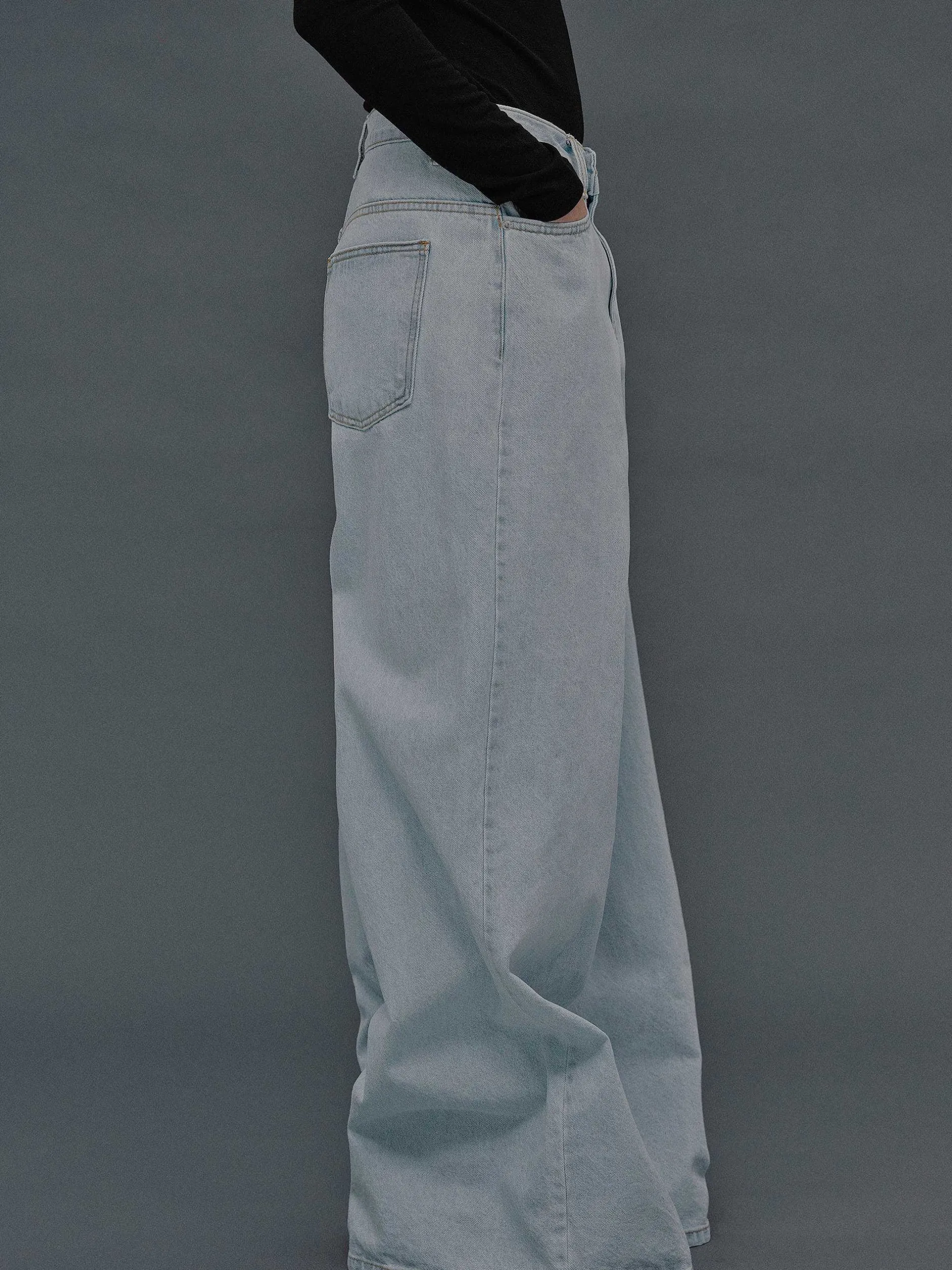 Frauen Source Unknown Denim<Jeans In Ubergrose, Hellblaue Waschung