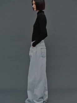 Frauen Source Unknown Kleidung<Jeans In Ubergrose, Hellblaue Waschung