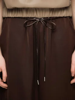 Frauen Source Unknown Unterteile<Jogginghose Aus Satin, Merlotrot