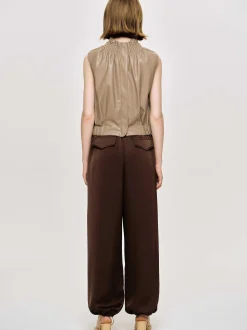 Frauen Source Unknown Kleidung<Jogginghose Aus Satin, Merlotrot