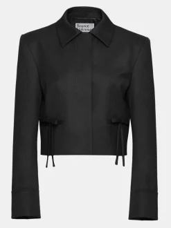 Frauen Source Unknown Zubehör<Kurzer Blazer Mit Sisilia-Schleife, Schwarz