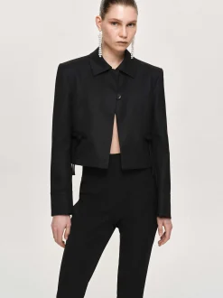 Frauen Source Unknown Zubehör<Kurzer Blazer Mit Sisilia-Schleife, Schwarz