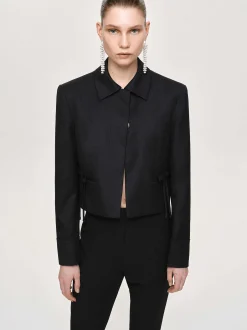Frauen Source Unknown Zubehör<Kurzer Blazer Mit Sisilia-Schleife, Schwarz