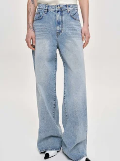 Frauen Source Unknown Denim<Lange Jeans Mit Geradem Bein, Helles Vintage-Blau