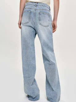 Frauen Source Unknown Kleidung<Lange Jeans Mit Geradem Bein, Helles Vintage-Blau
