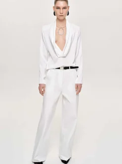 Frauen Source Unknown Kleidung<Leiva Bluse Mit Wasserfallausschnitt, Weis