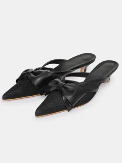 Frauen Source Unknown Schuhe & Taschen<Lisa Mesh Bow Mules, Schwarz