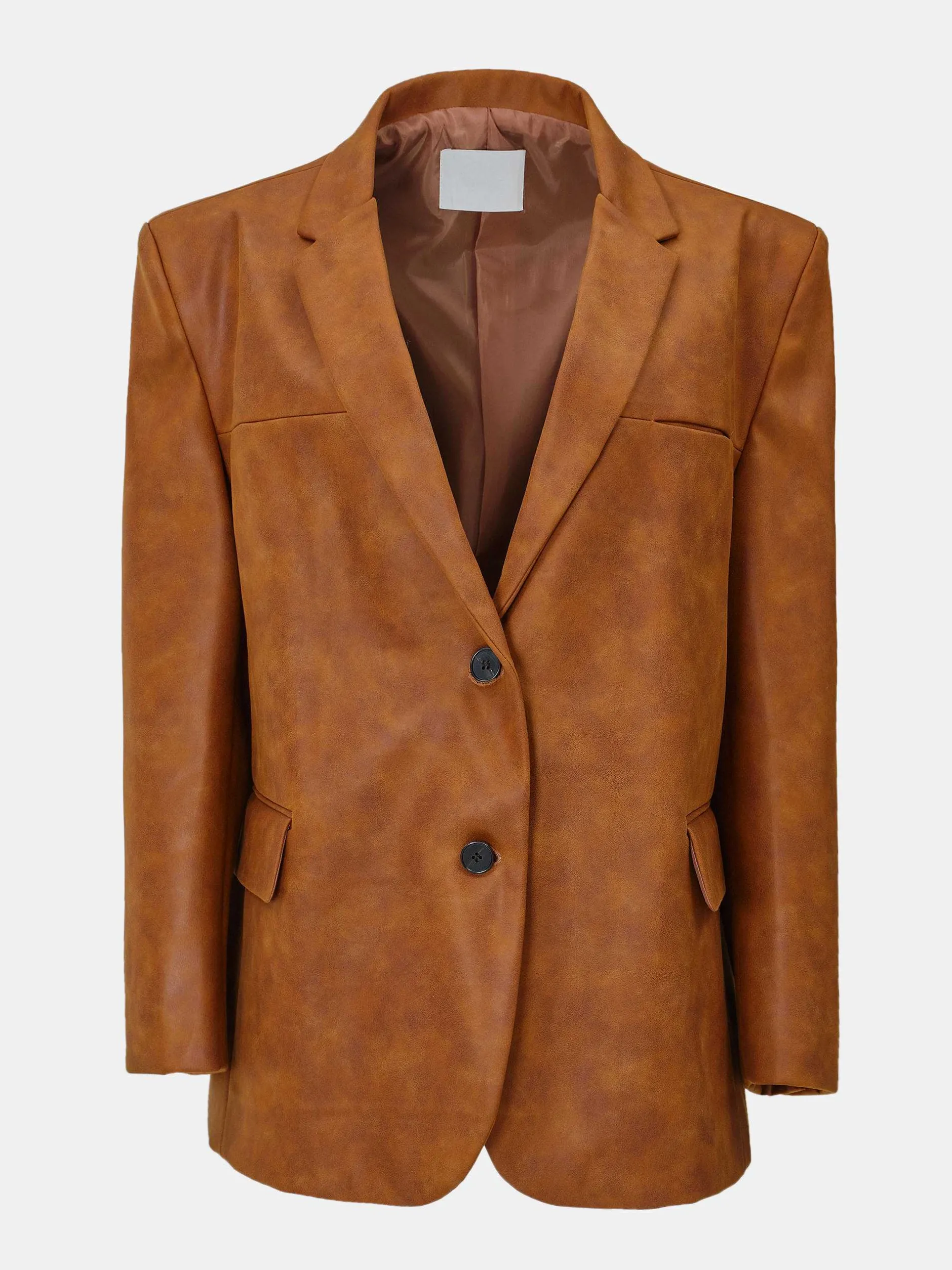 Frauen Source Unknown Zubehör<Lui Kunstlederblazer, Rostbraun