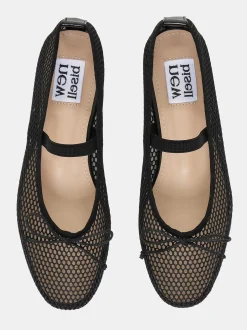 Frauen Source Unknown Schuhe & Taschen<Mary Jane Mesh-Ballerinas, Schwarz