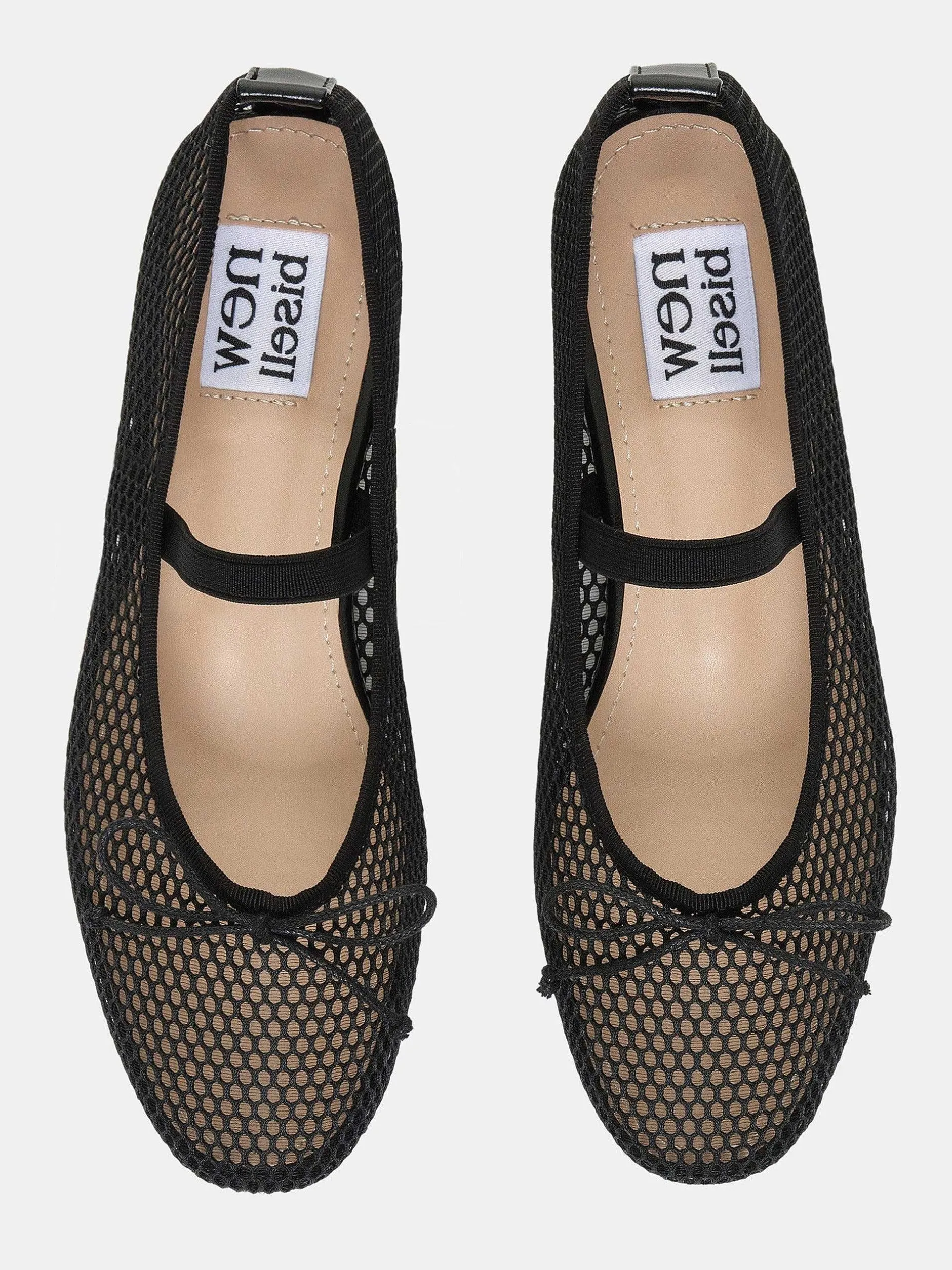 Frauen Source Unknown Schuhe & Taschen<Mary Jane Mesh-Ballerinas, Schwarz