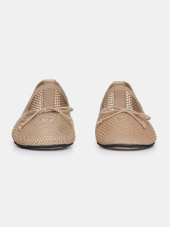 Frauen Source Unknown Schuhe & Taschen<Mary Jane Mesh-Ballerinas, Taupe