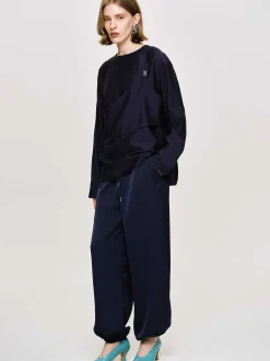 Frauen Source Unknown Kleidung<Mehrlagige Bluse, Marineblau