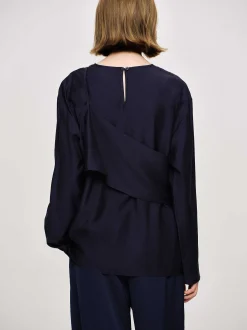 Frauen Source Unknown Oberteile<Mehrlagige Bluse, Marineblau