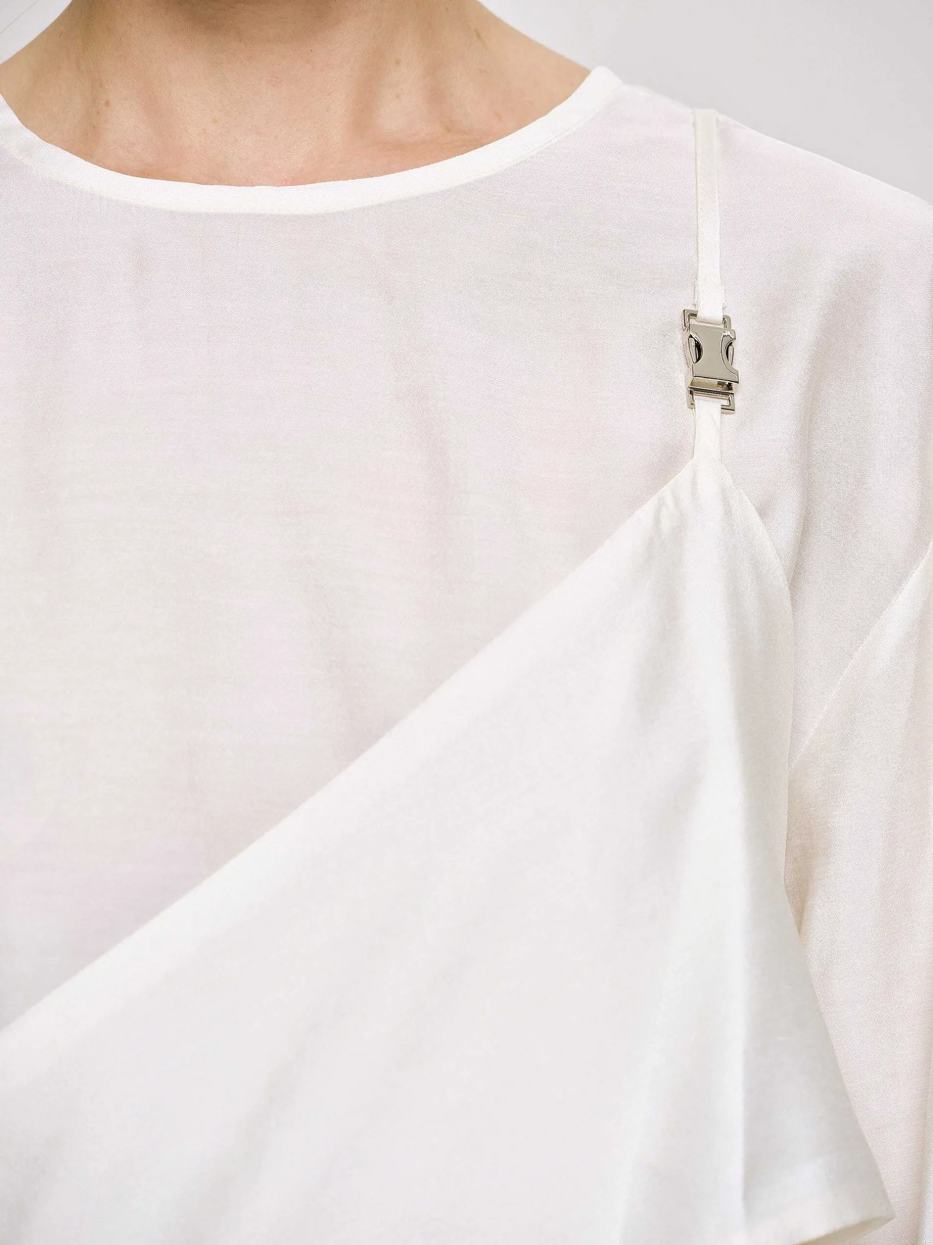 Frauen Source Unknown Kleidung<Mehrlagige Bustierbluse, Elfenbein