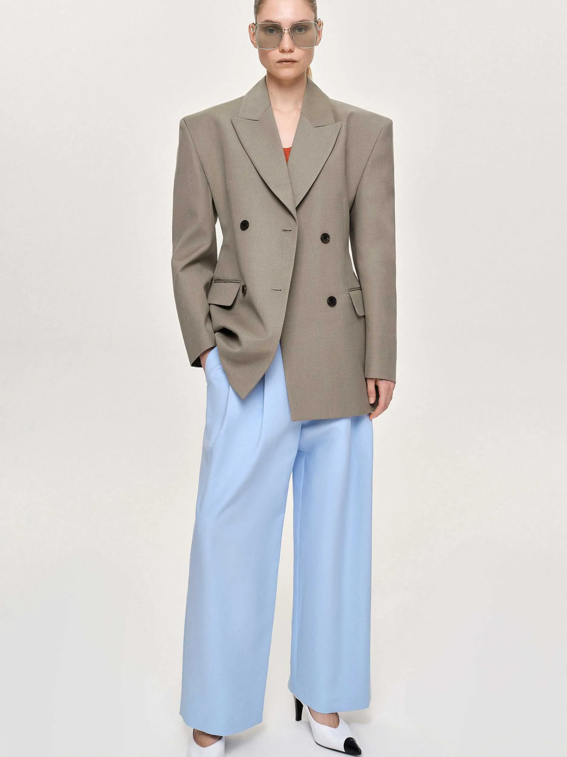 Frauen Source Unknown Oberbekleidung<Messi Zweireiher-Blazer, Dune
