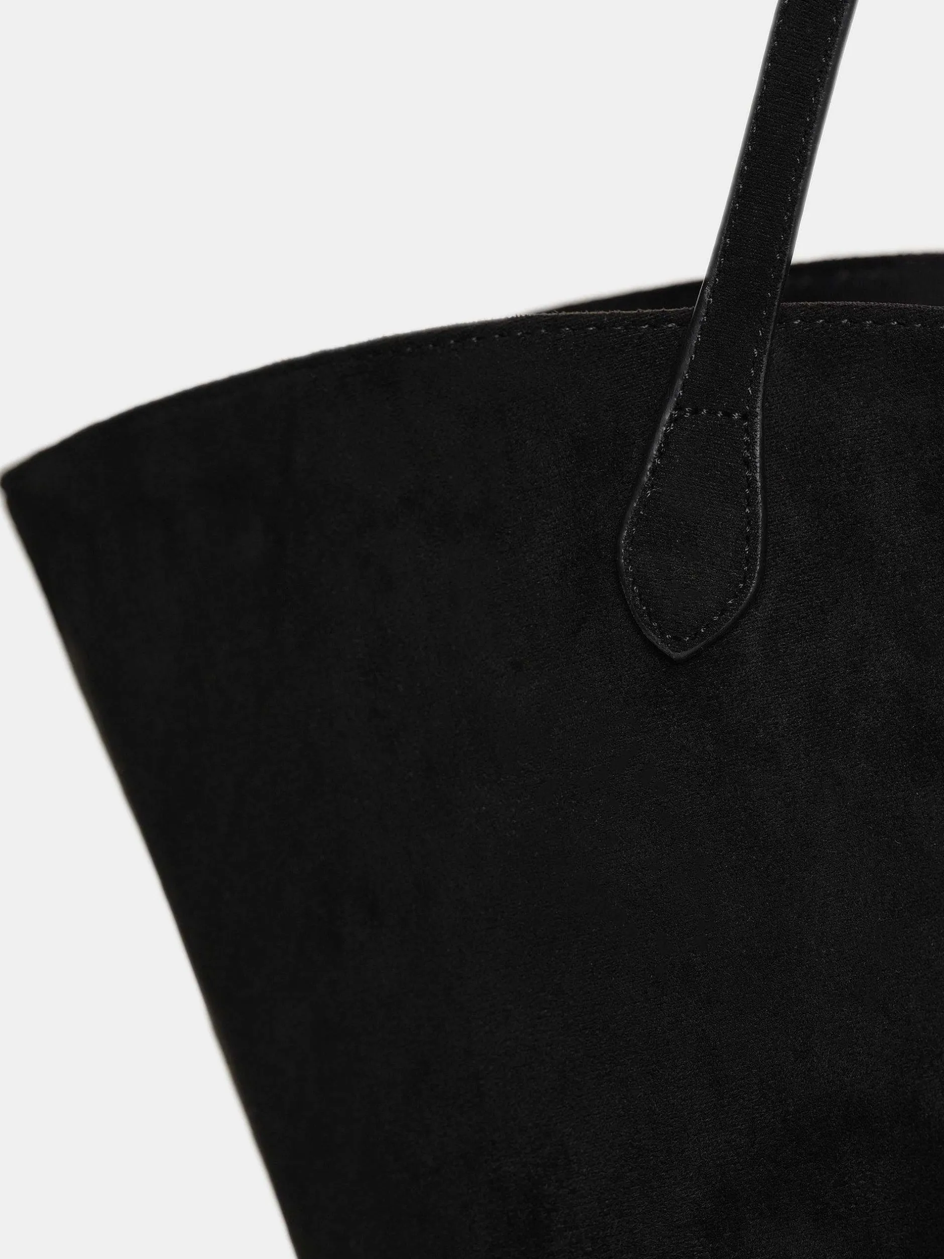 Frauen Source Unknown Schuhe & Taschen<Mittelgrose Wildledertasche, Schwarz