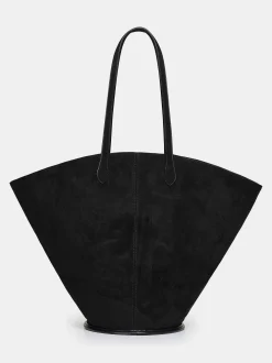 Frauen Source Unknown Kleidung<Mittelgrose Wildledertasche, Schwarz