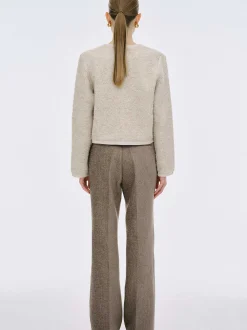 Frauen Source Unknown Strickwaren<Mogador Strickjacke Aus Schurwolle, Beige Melange