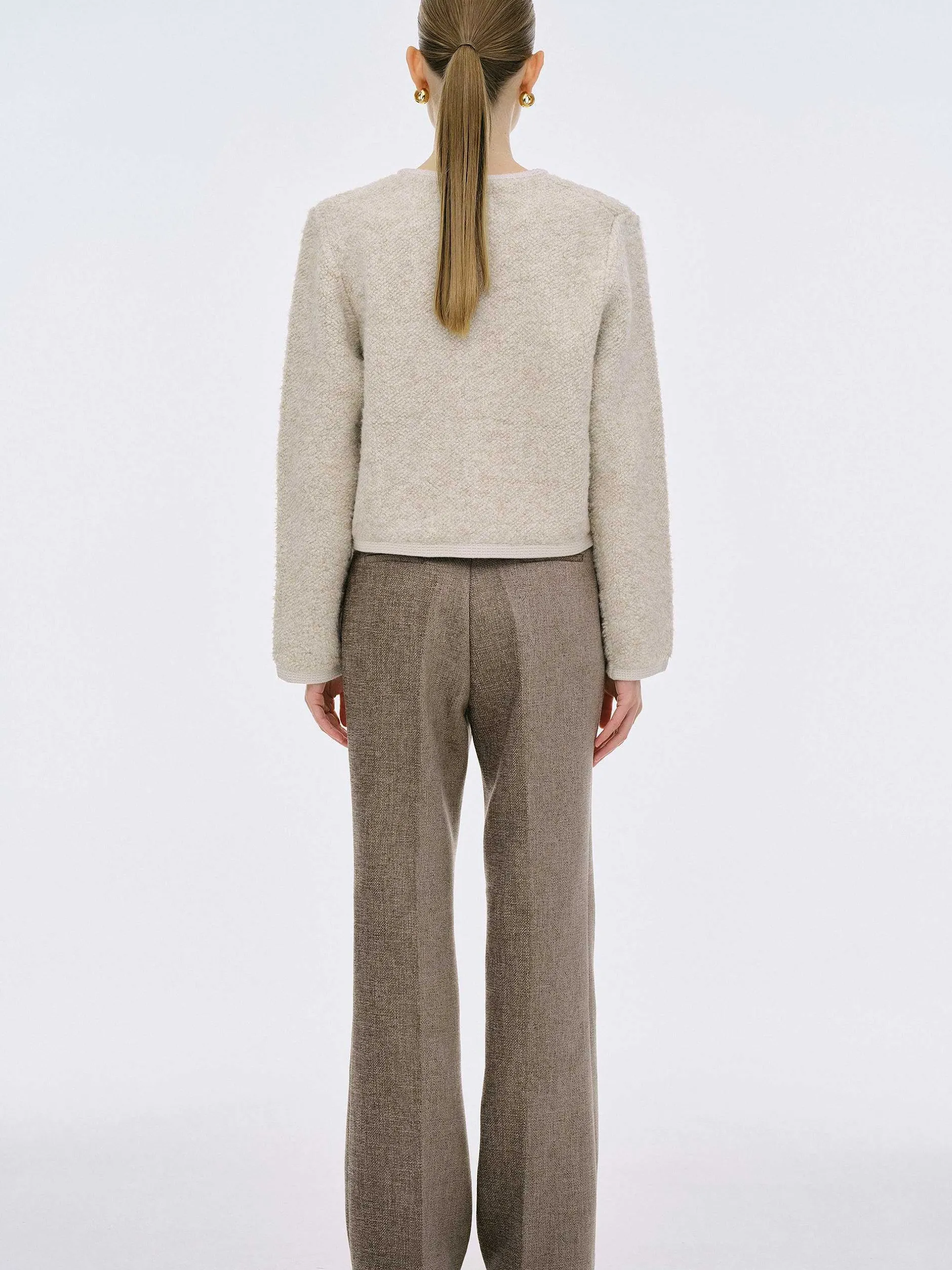 Frauen Source Unknown Kleidung<Mogador Strickjacke Aus Schurwolle, Beige Melange
