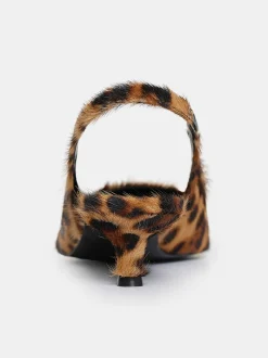 Frauen Source Unknown Schuhe & Taschen<Nalita Slingback-Pumps Aus Kuhhaar, Leo Brown