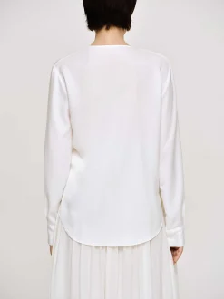 Frauen Source Unknown Kleidung<Notte Drapierte Schalbluse, Weis