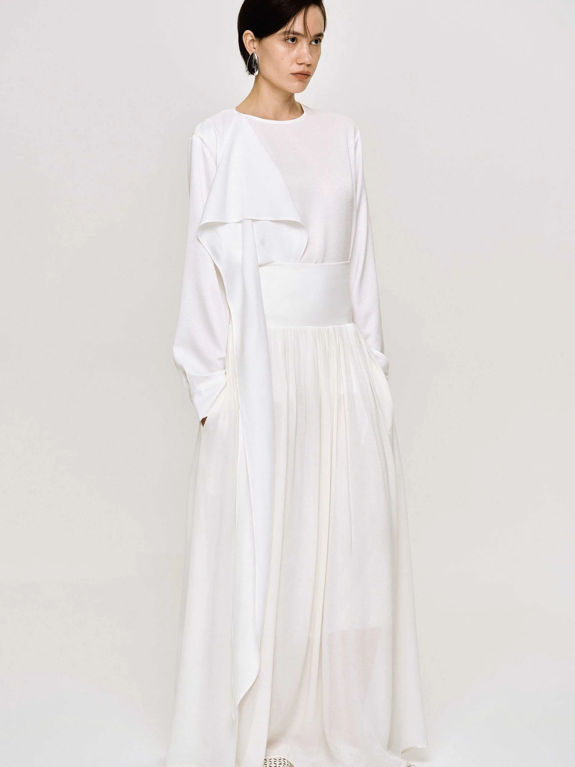 Frauen Source Unknown Kleidung<Ocelia Maxirock Mit Tiefer Taille, Weis