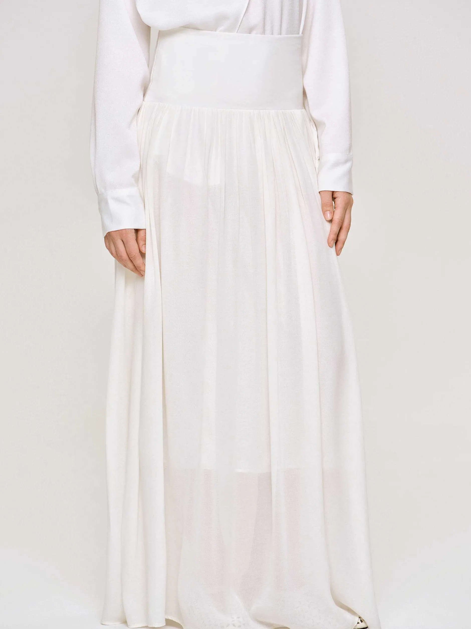 Frauen Source Unknown Kleidung<Ocelia Maxirock Mit Tiefer Taille, Weis
