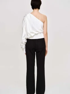 Frauen Source Unknown Kleidung<One-Shoulder-Bluse, Weis
