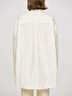 Frauen Source Unknown Zubehör<Over-Fit-Jacquard-Hemd, Pergament