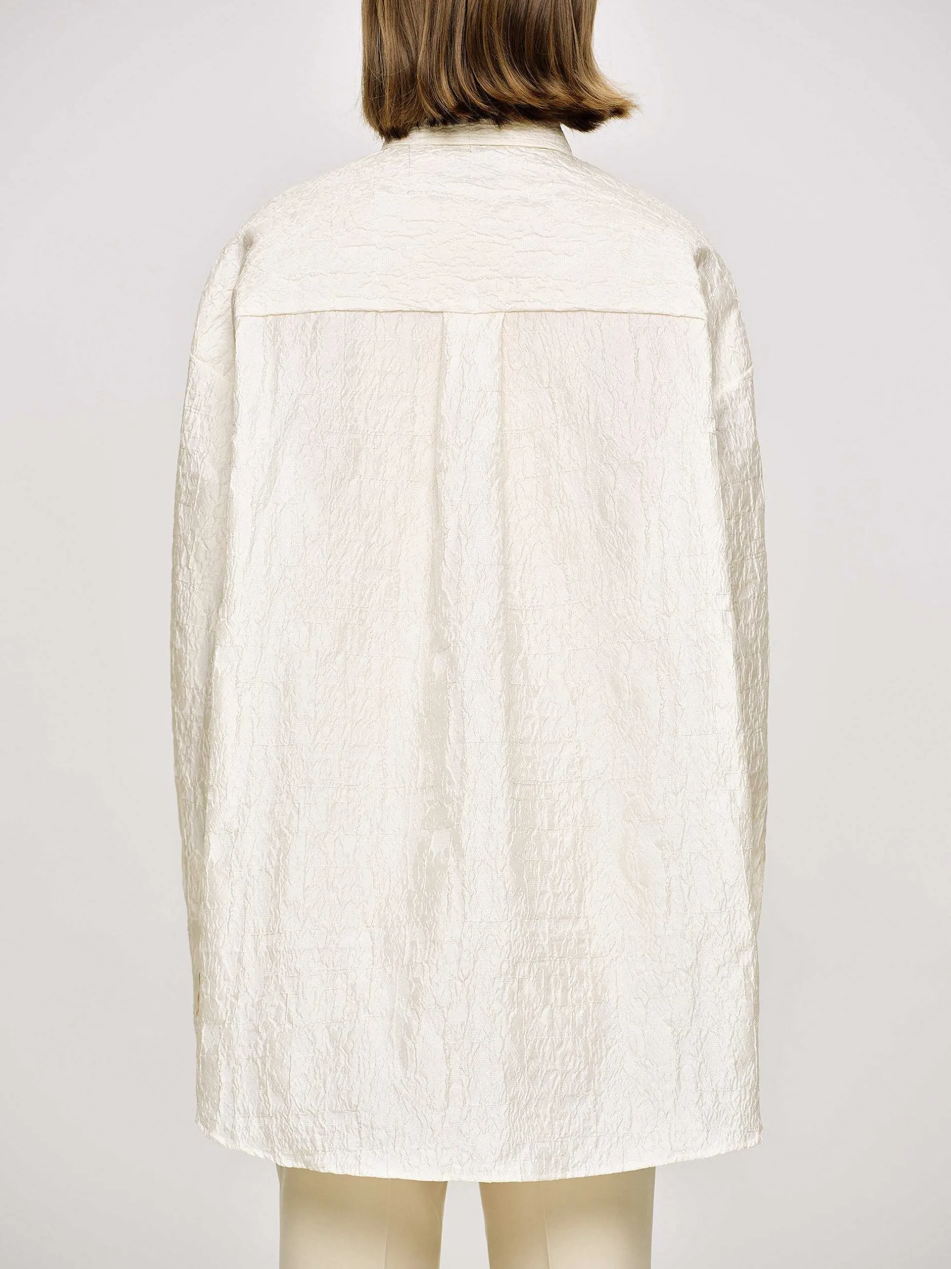 Frauen Source Unknown Zubehör<Over-Fit-Jacquard-Hemd, Pergament