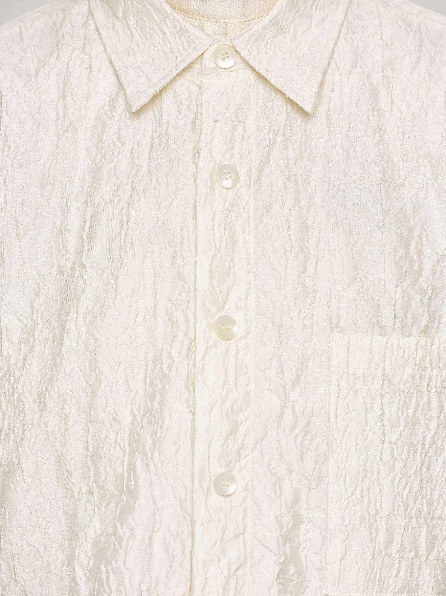 Frauen Source Unknown Zubehör<Over-Fit-Jacquard-Hemd, Pergament