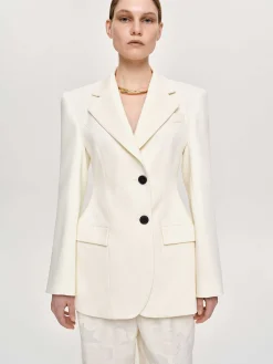Frauen Source Unknown Kleidung<Poldo Sanduhr-Blazer, Creme