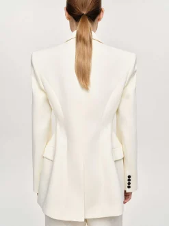 Frauen Source Unknown Kleidung<Poldo Sanduhr-Blazer, Creme