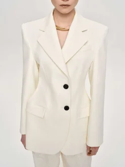 Frauen Source Unknown Oberbekleidung<Poldo Sanduhr-Blazer, Creme
