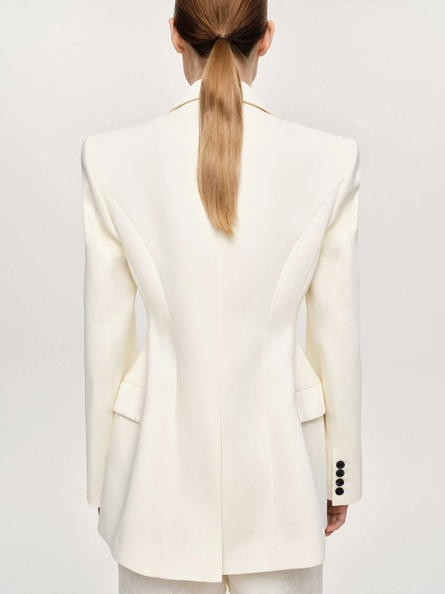 Frauen Source Unknown Oberbekleidung<Poldo Sanduhr-Blazer, Creme