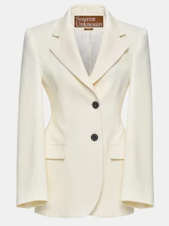 Frauen Source Unknown Oberbekleidung<Poldo Sanduhr-Blazer, Creme