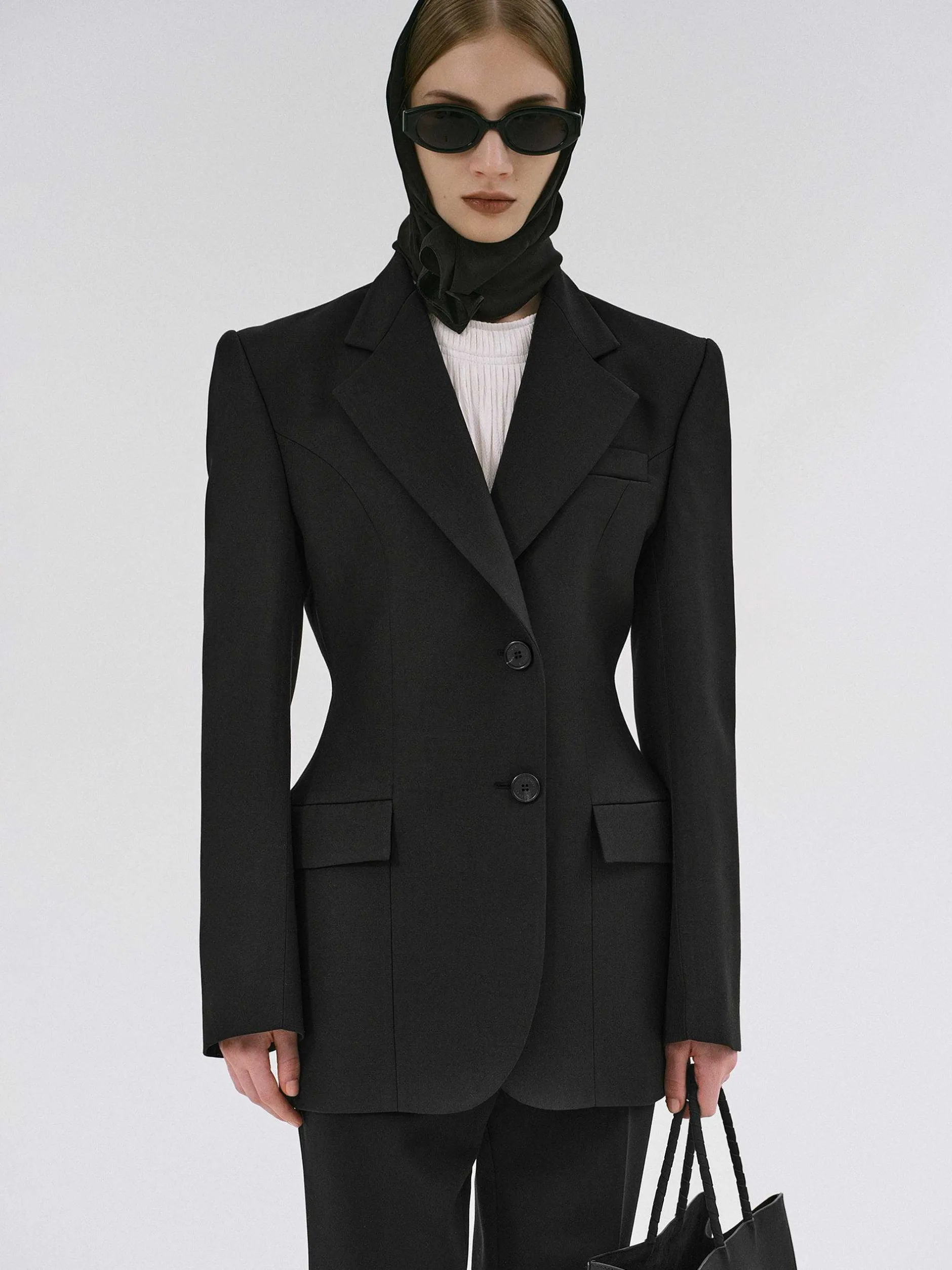 Frauen Source Unknown Kleidung<Poldo Sanduhr-Blazer, Schwarz