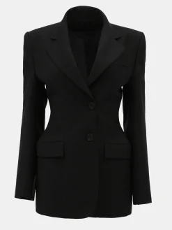 Frauen Source Unknown Oberbekleidung<Poldo Sanduhr-Blazer, Schwarz