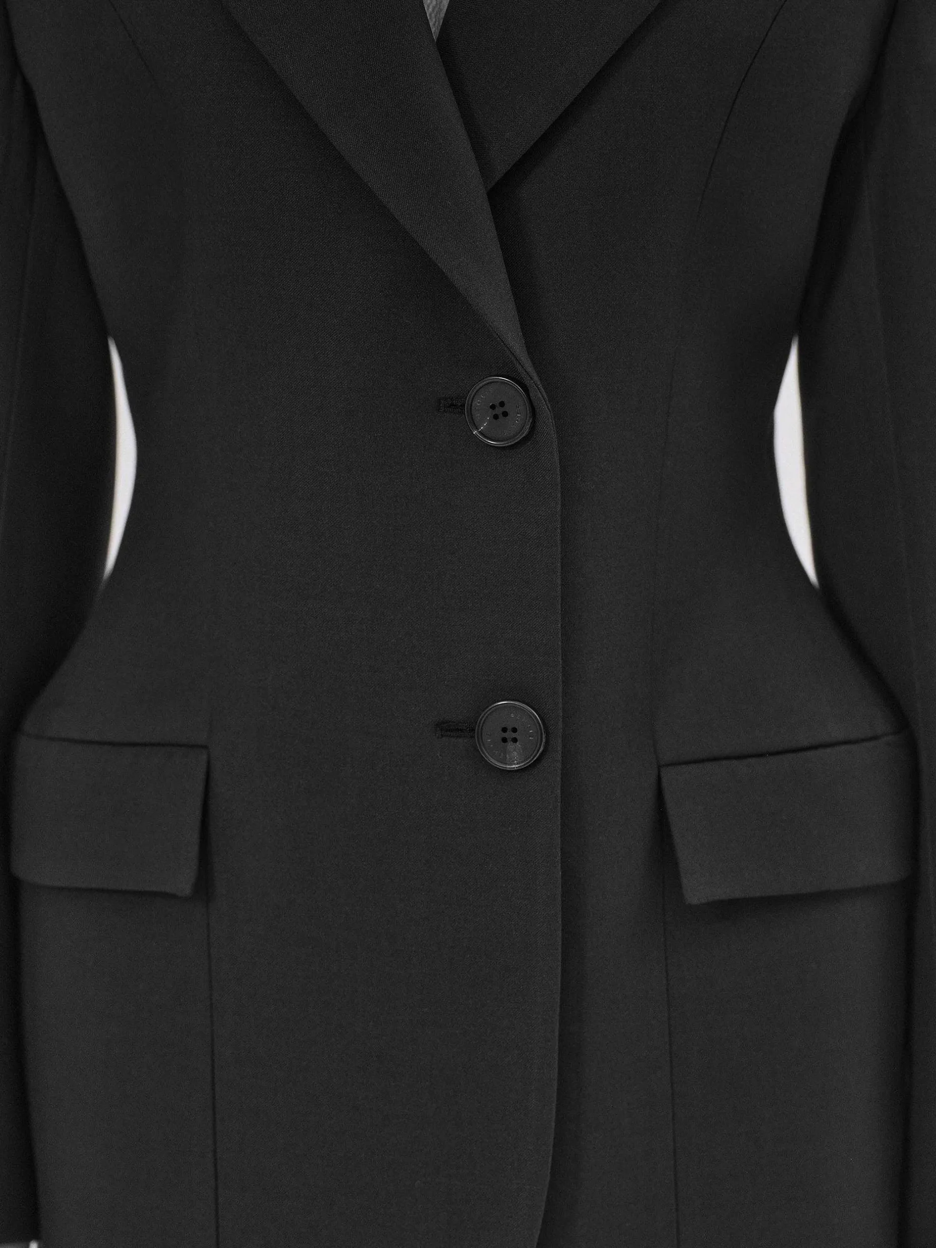 Frauen Source Unknown Oberbekleidung<Poldo Sanduhr-Blazer, Schwarz