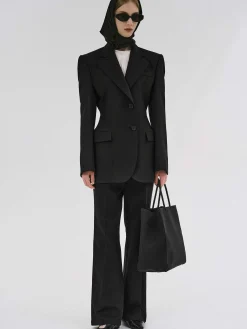 Frauen Source Unknown Oberbekleidung<Poldo Sanduhr-Blazer, Schwarz