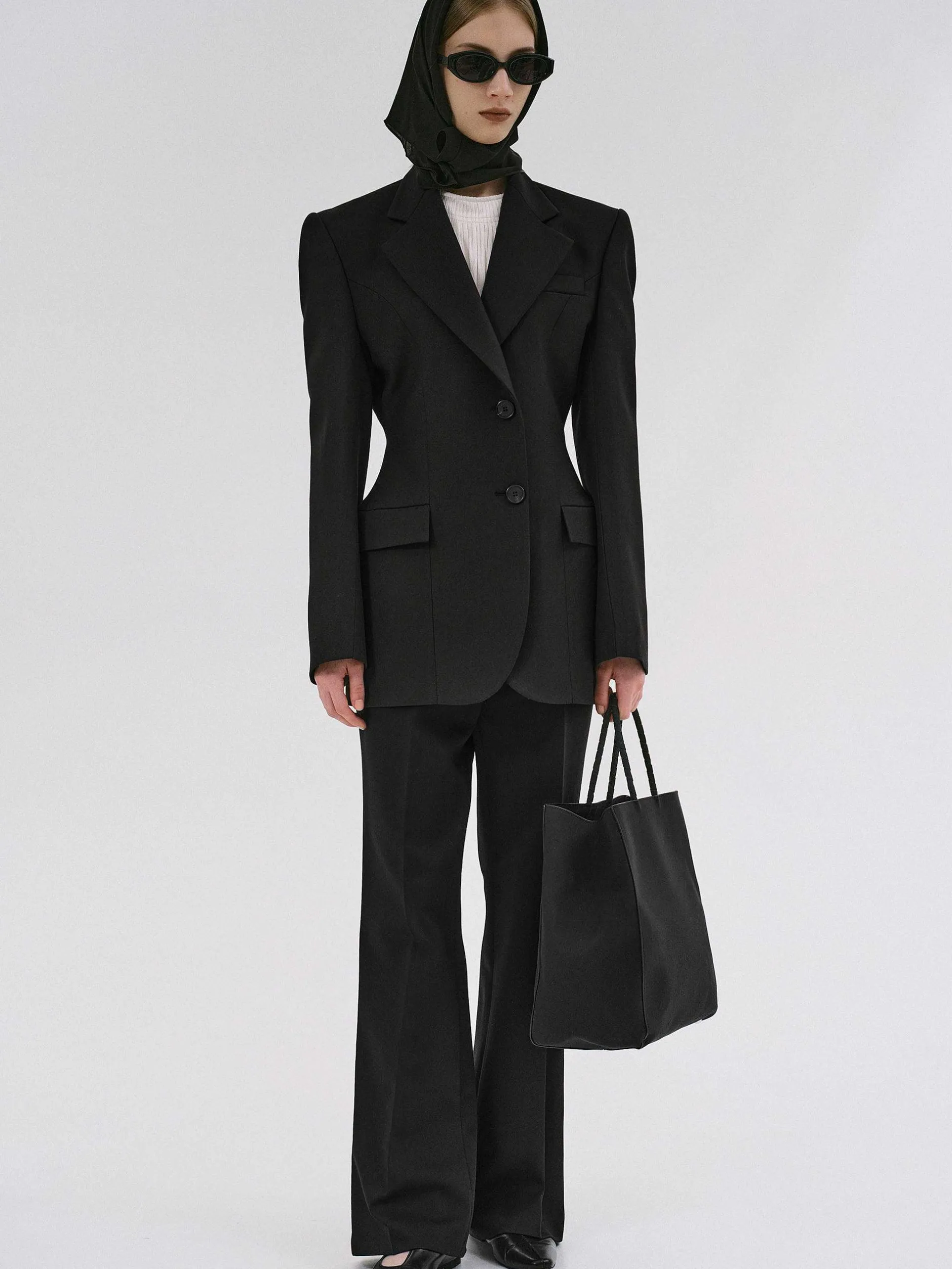 Frauen Source Unknown Oberbekleidung<Poldo Sanduhr-Blazer, Schwarz