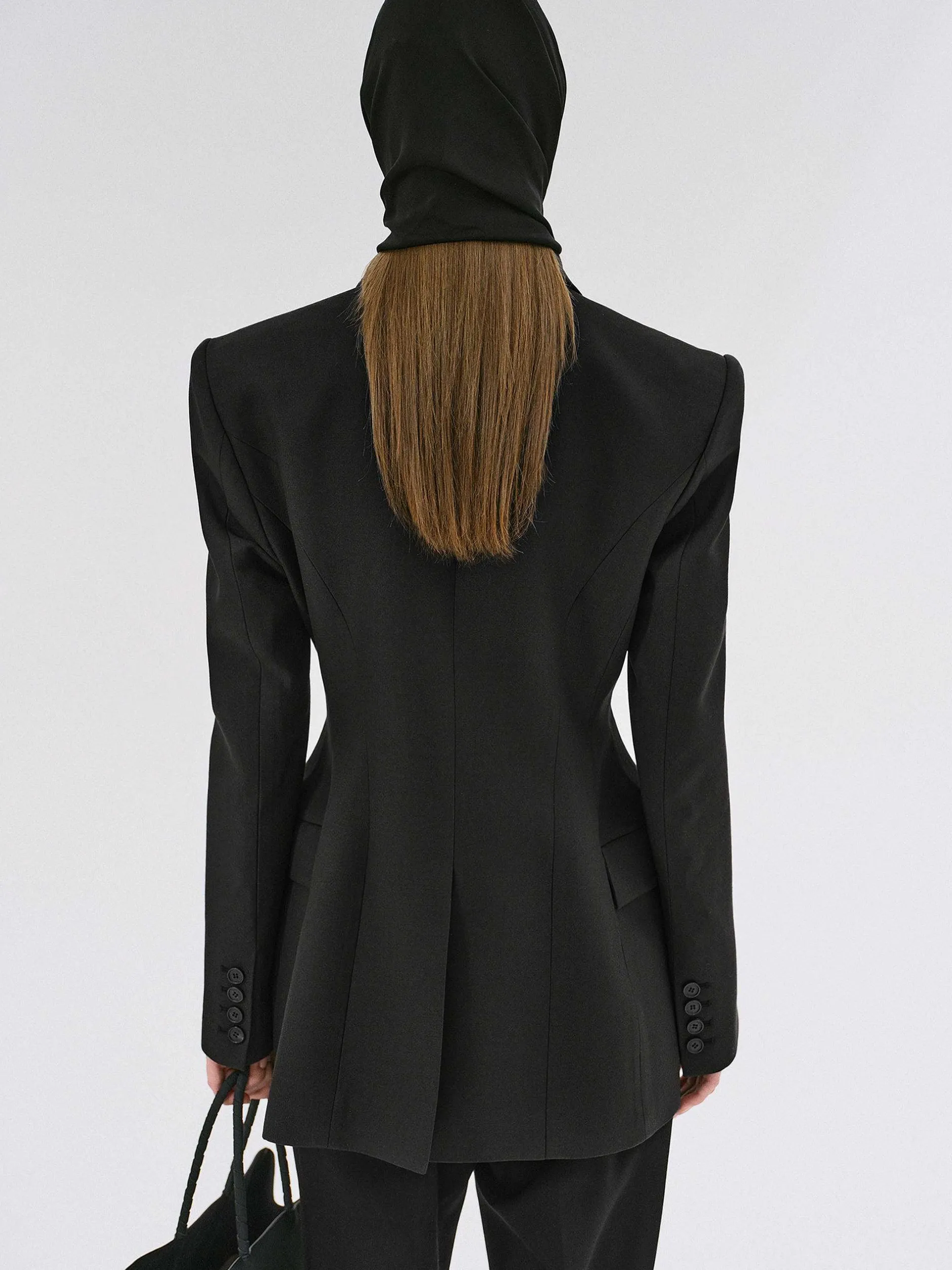 Frauen Source Unknown Oberbekleidung<Poldo Sanduhr-Blazer, Schwarz