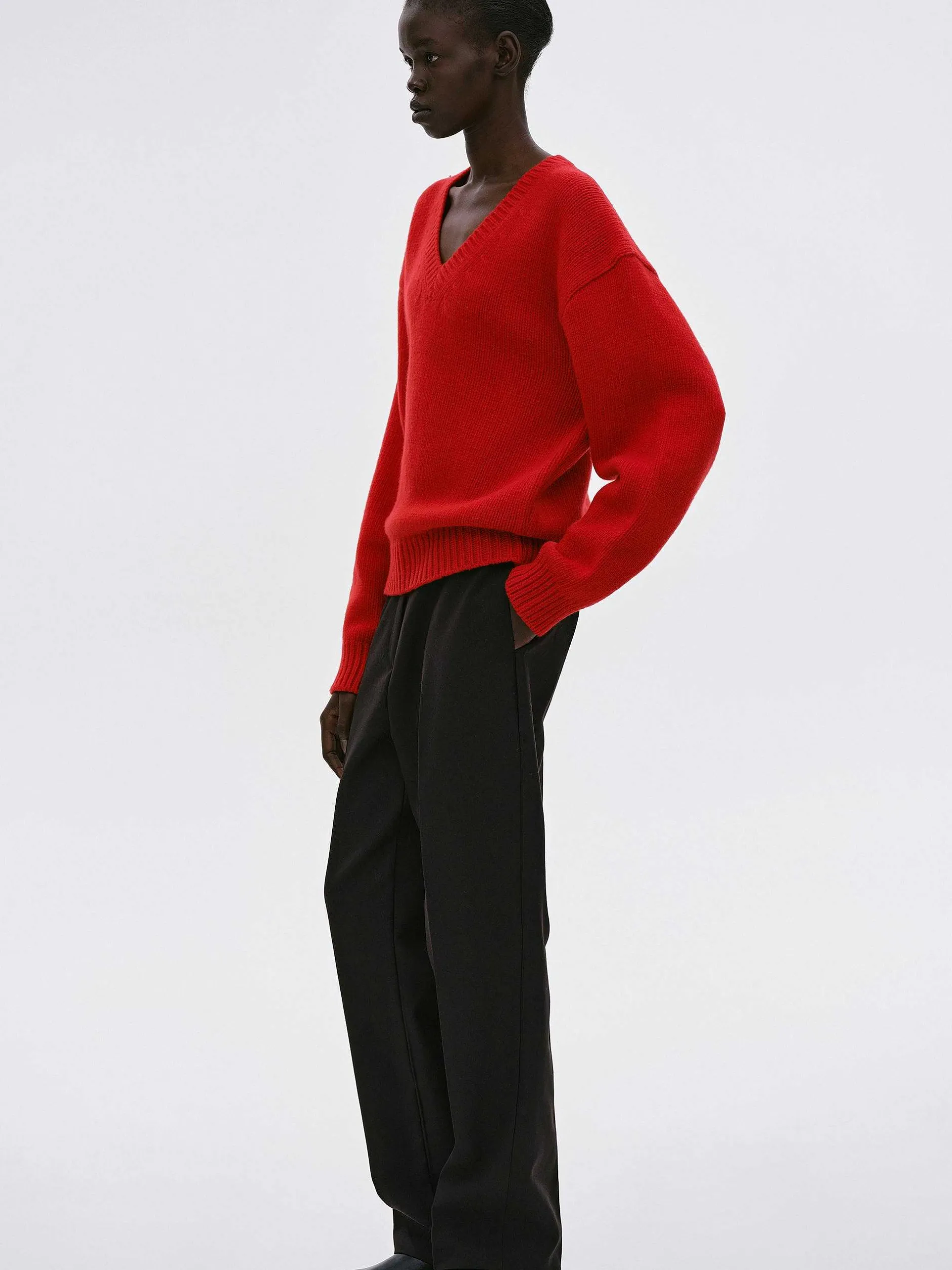 Frauen Source Unknown Kleidung<Pullover Aus Extrafeiner Wolle, Rot
